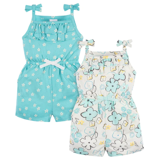 GERBER 2PK ROMPER DAISEYS