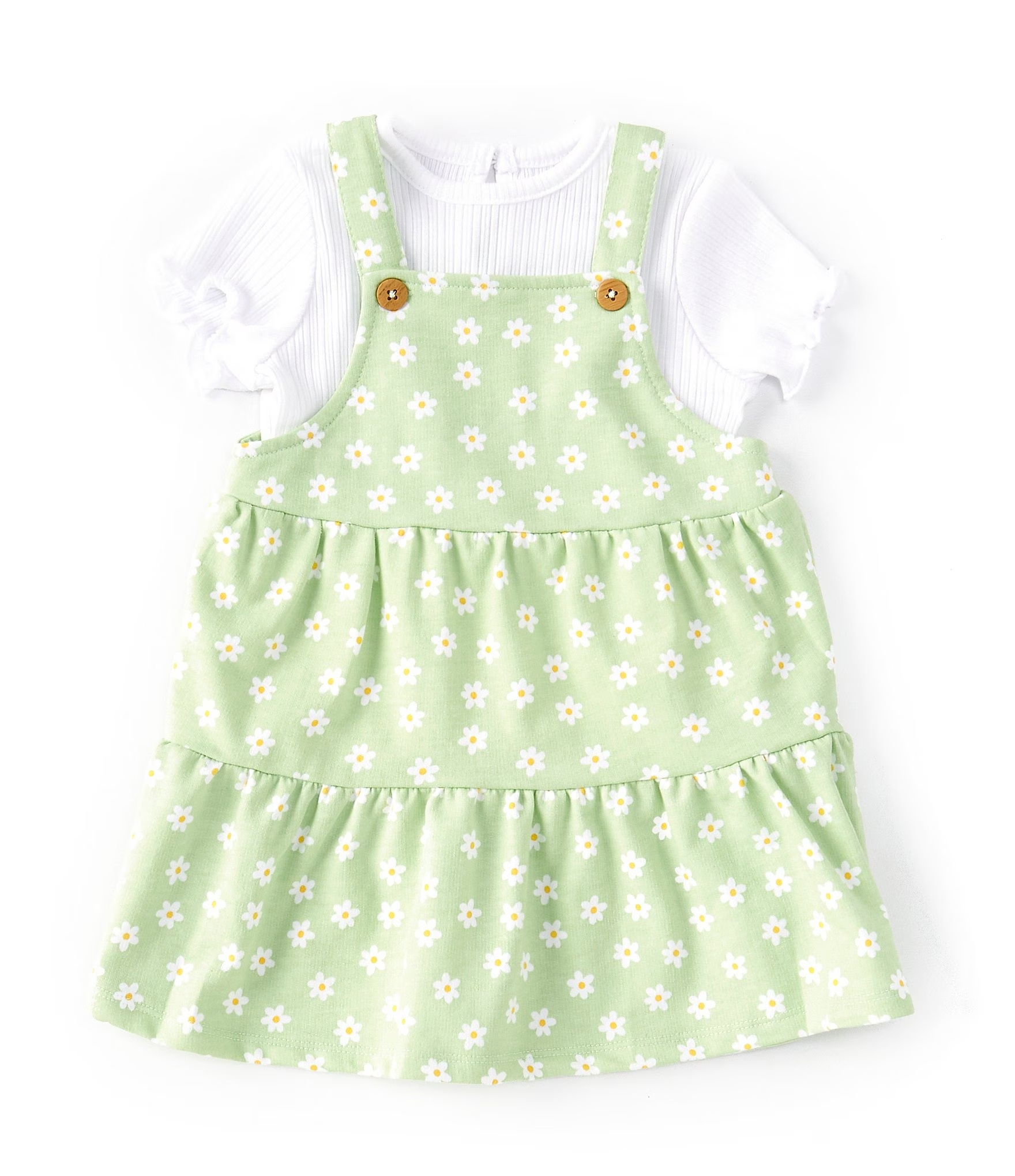 Daisy Knit Jumper Set Green