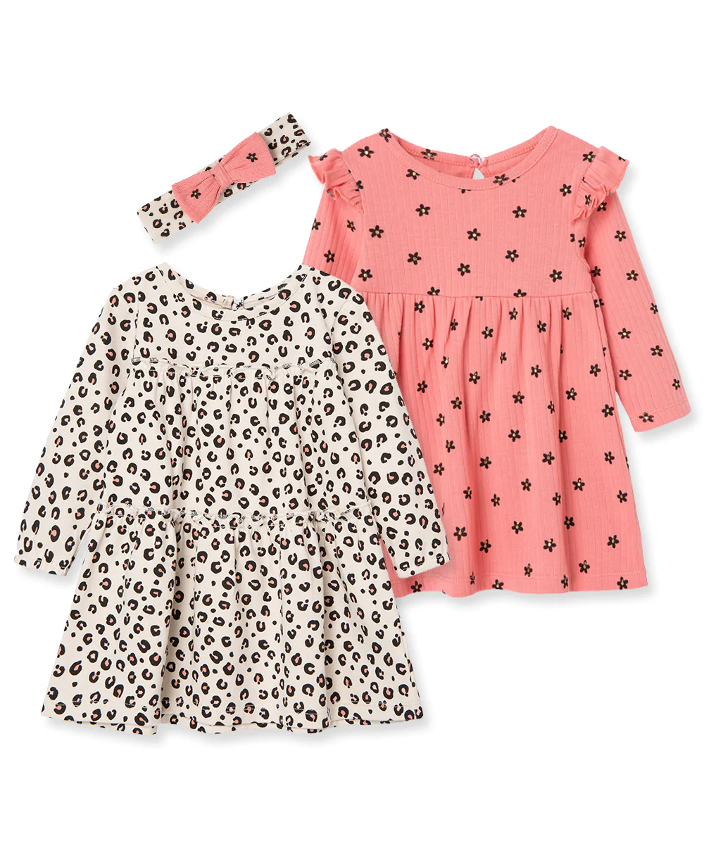 Leopard Knit Dress Set