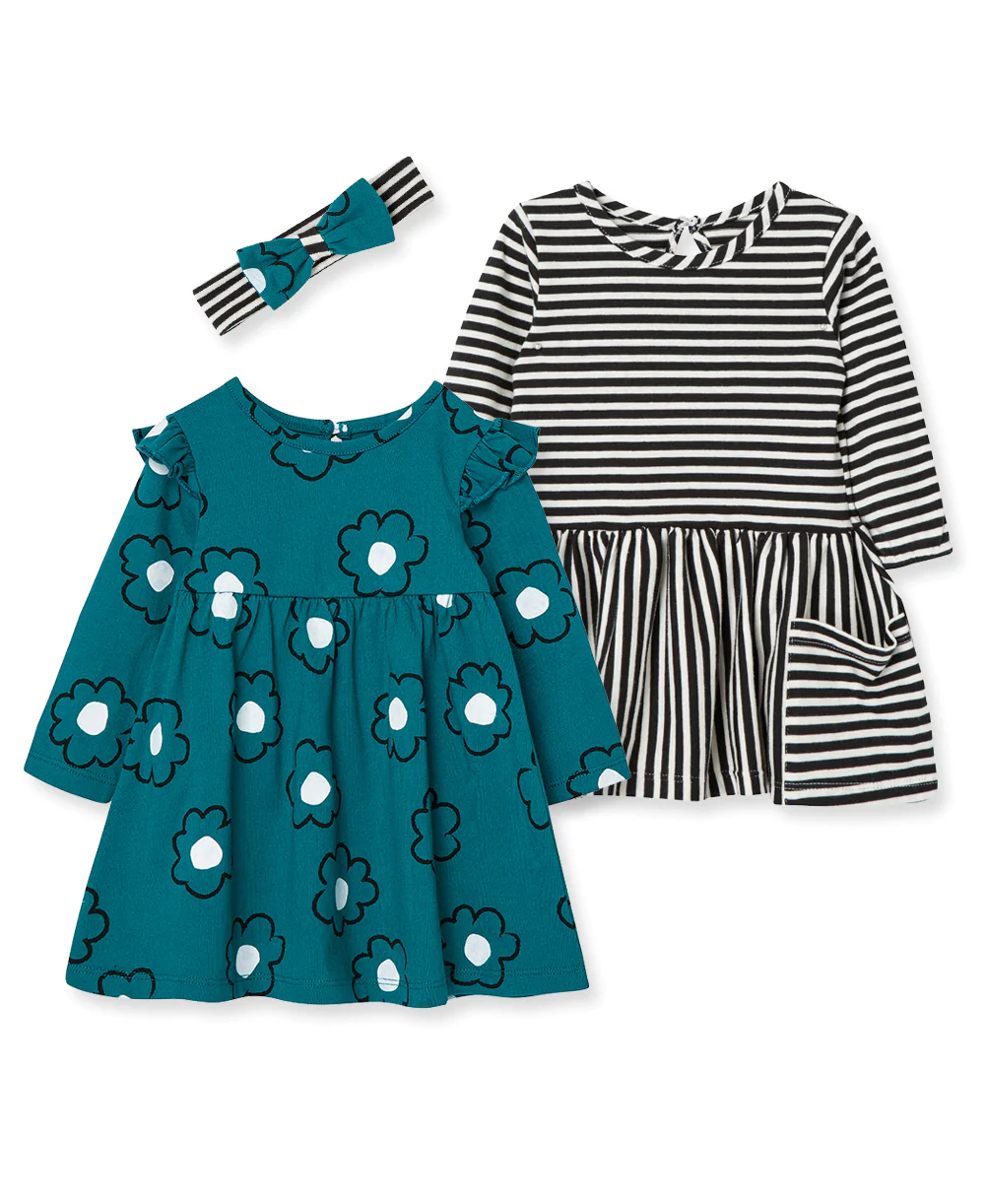 Simple Floral Dress Set