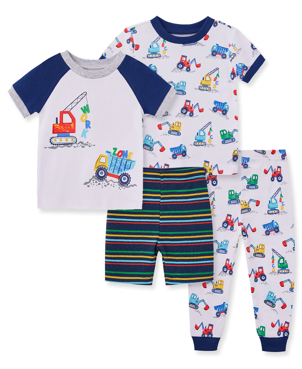 Constructioni 4Pc PJ White/Blue