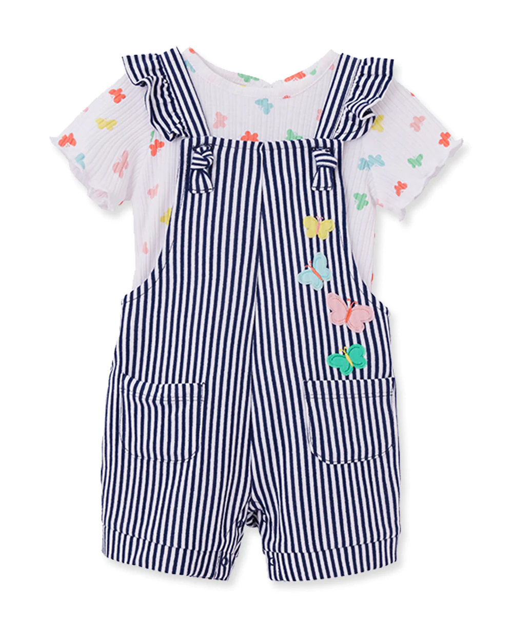 Butterfly Knit Jumper Set Blue