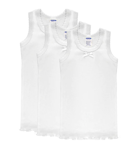Girls White Tank Top