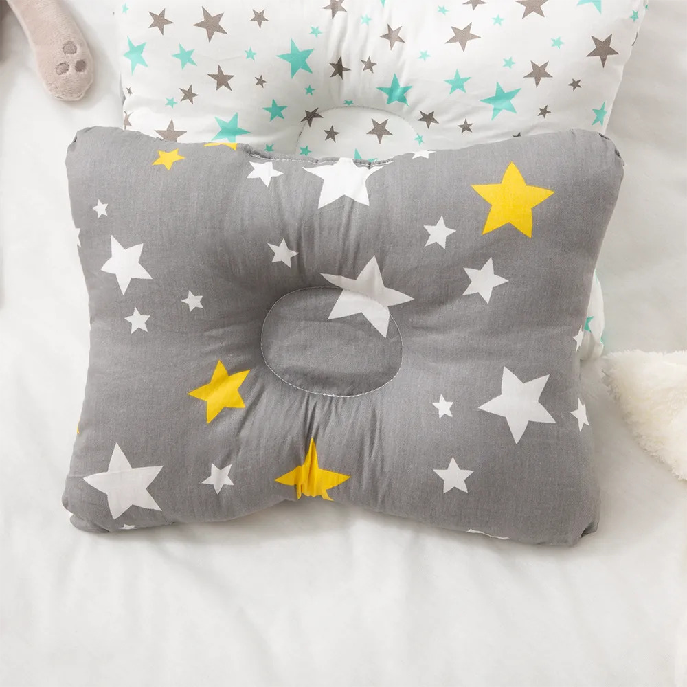 Stars Grey Baby Pillow