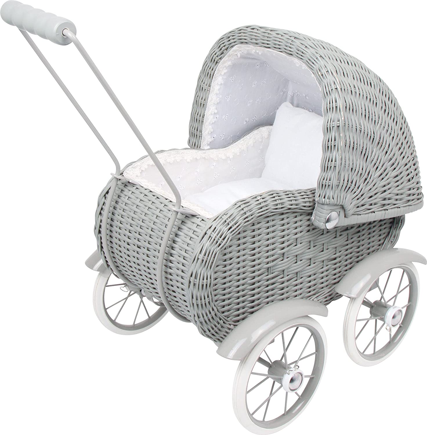 BABY DOLL PRAM VINTAGE GREY