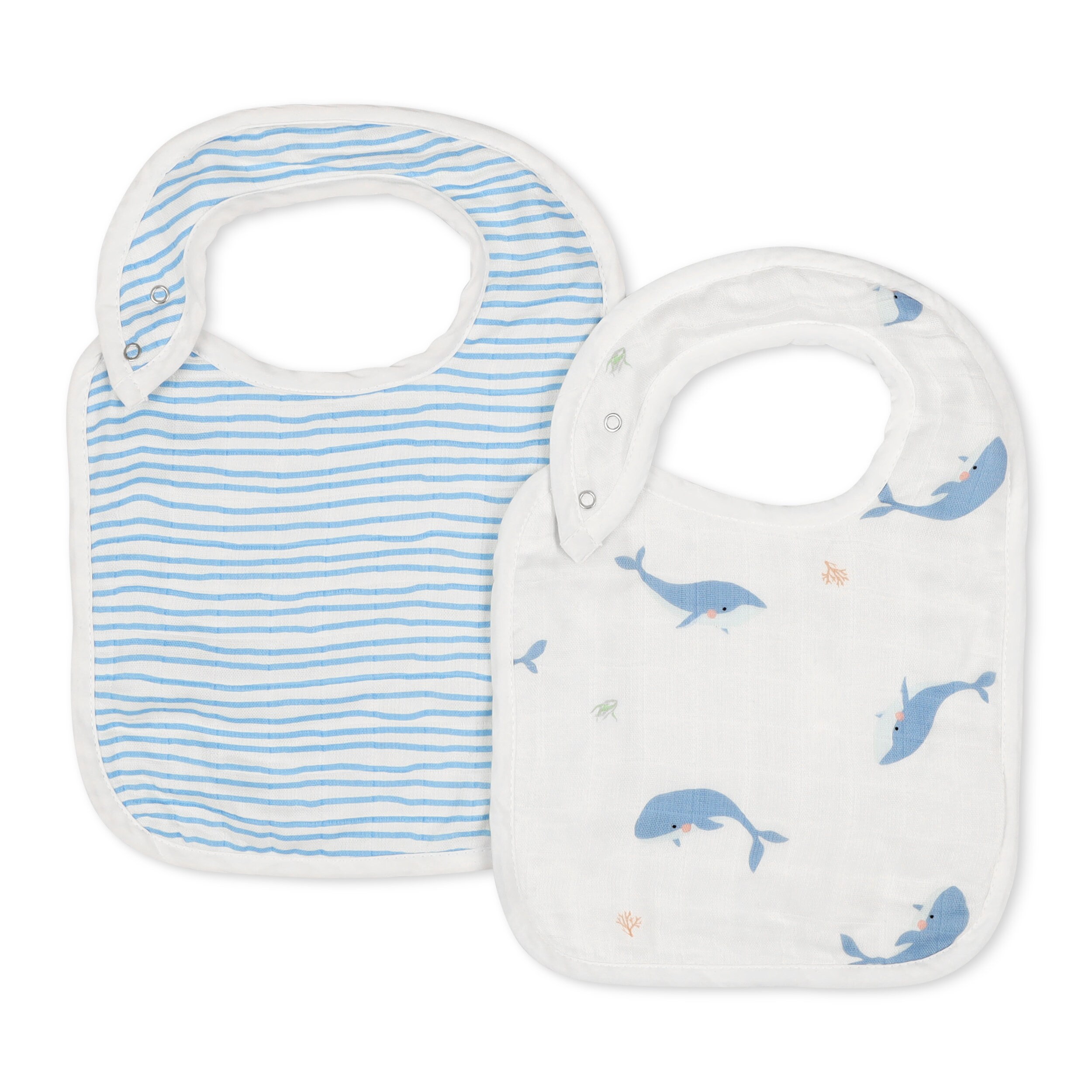 Whale & Blue Wave Bib Set