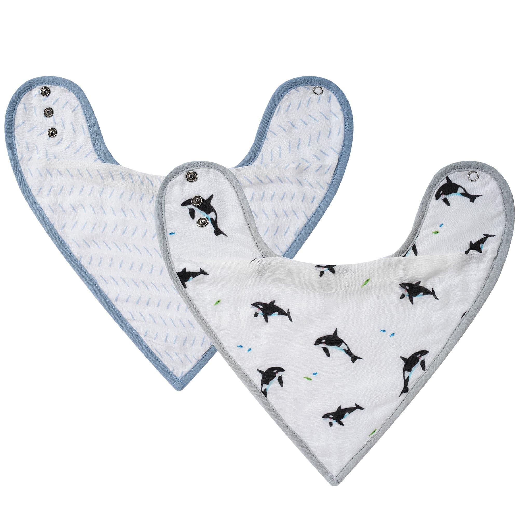 Orca & Blue Dash Bib Set