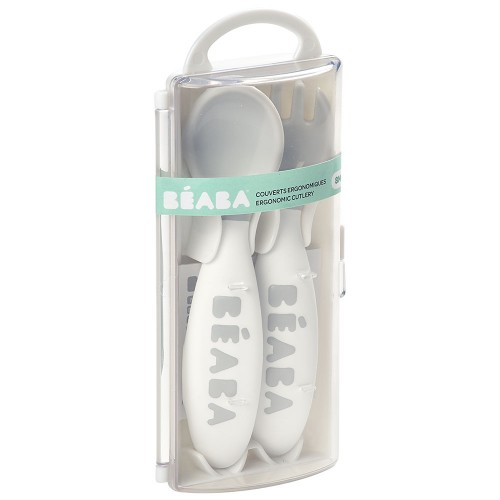 Beaba Fork and Spoon Set Mist