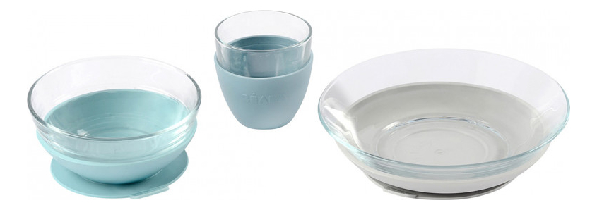 BEABA Glass Meal Set Rain