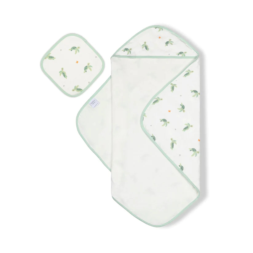Turtle Hooded Towel Set