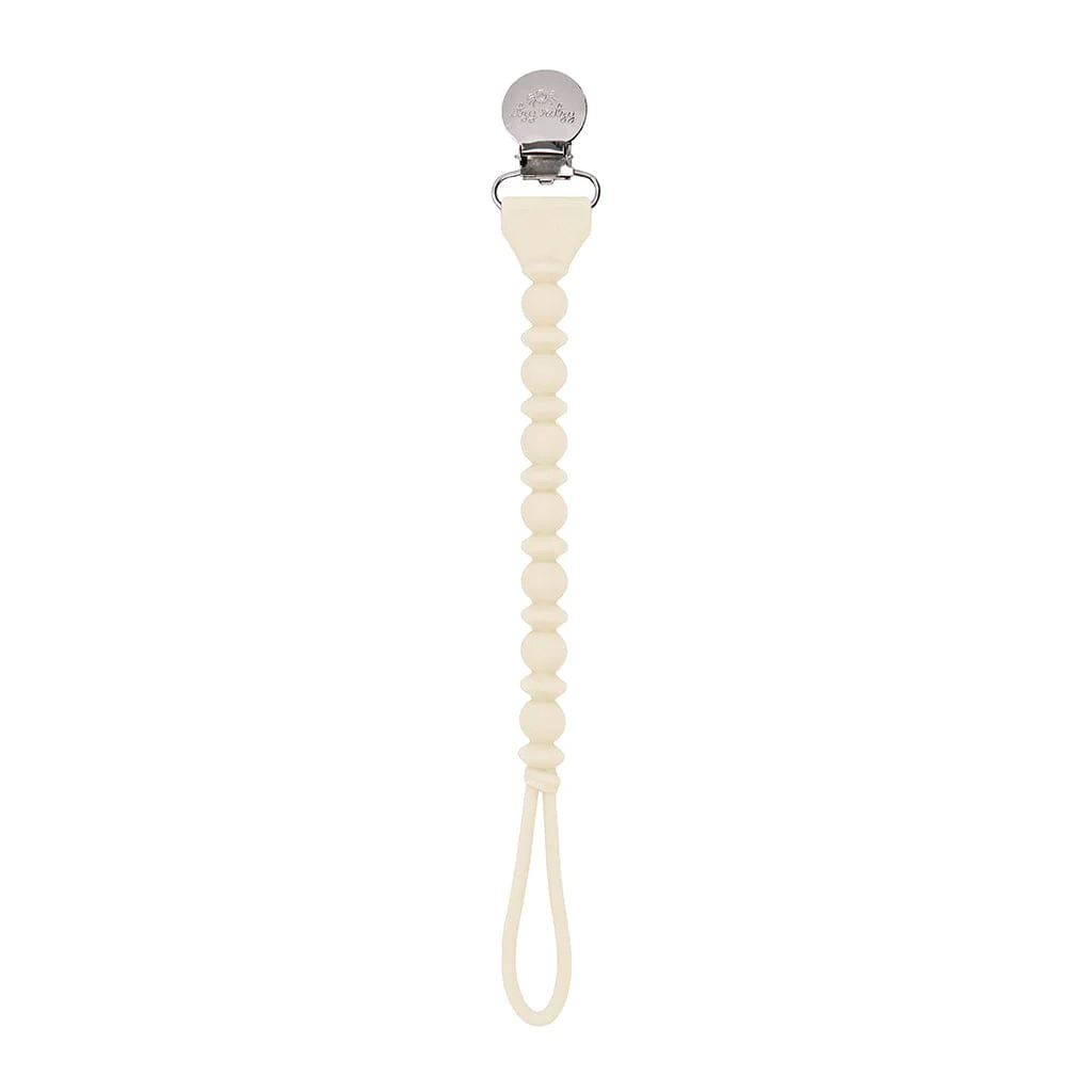 BEADED PACI STRAP Cream