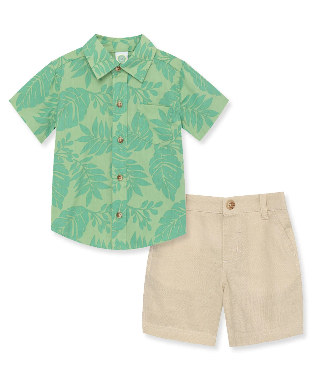Foliage Woven Short Set