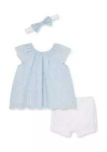 Blue Eyelet Sunsuit