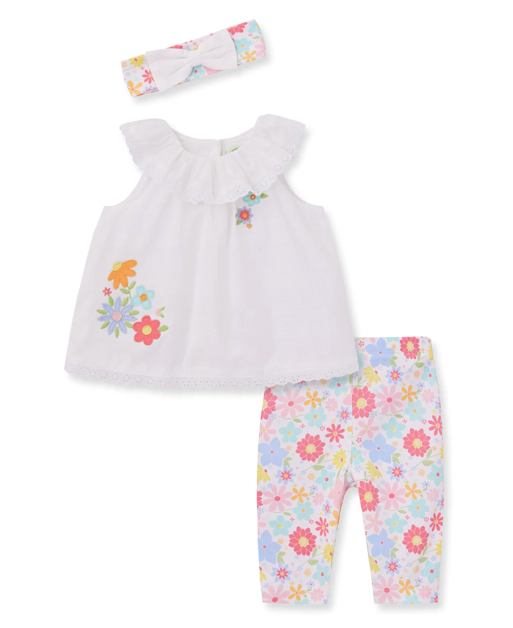 Fun Floral Set White/Pink