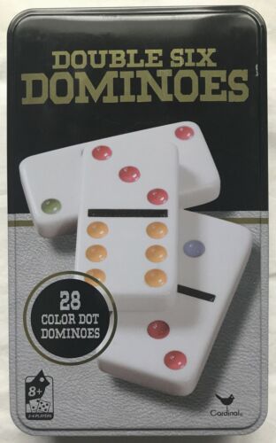 Dominoes Double Six in Tin