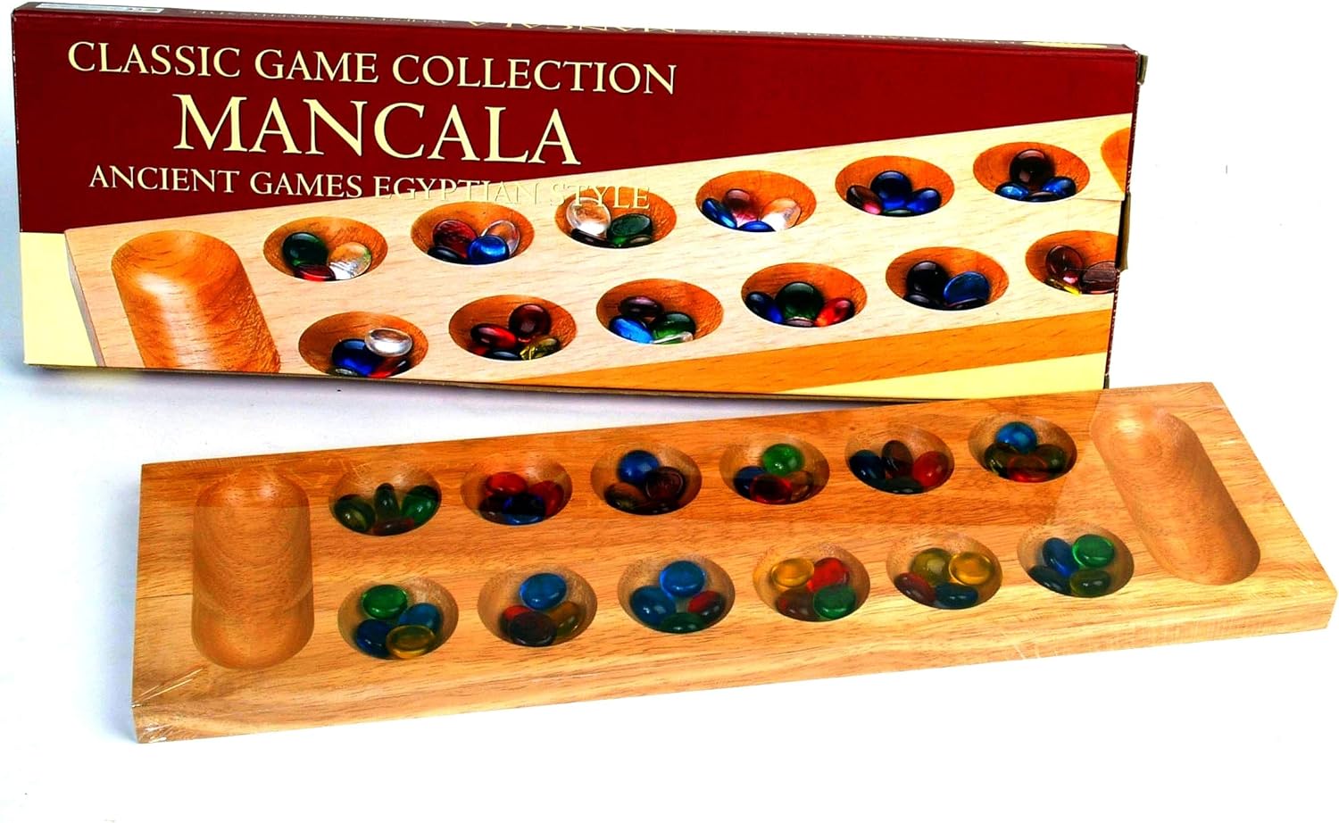 MANCALA W/GLASS BEADS