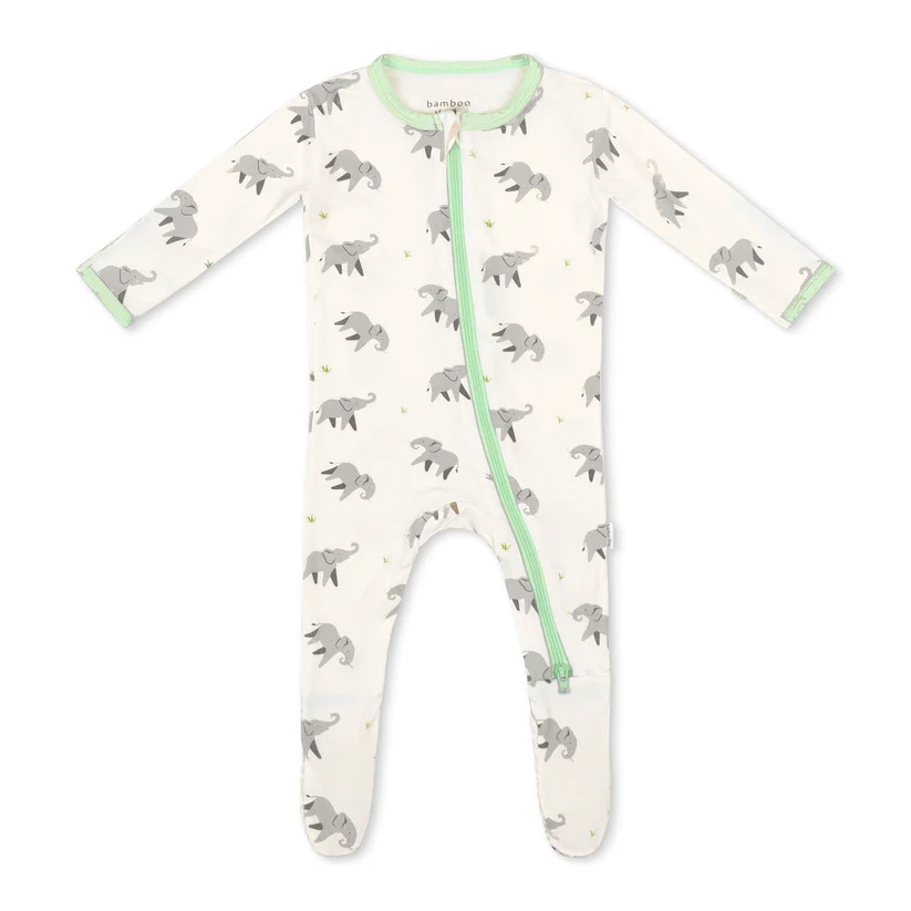 Elephant Zippered Footie