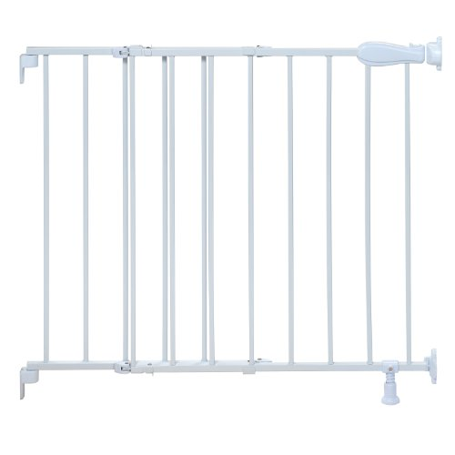 TOP OF STAIRS METAL GATE, WHITE