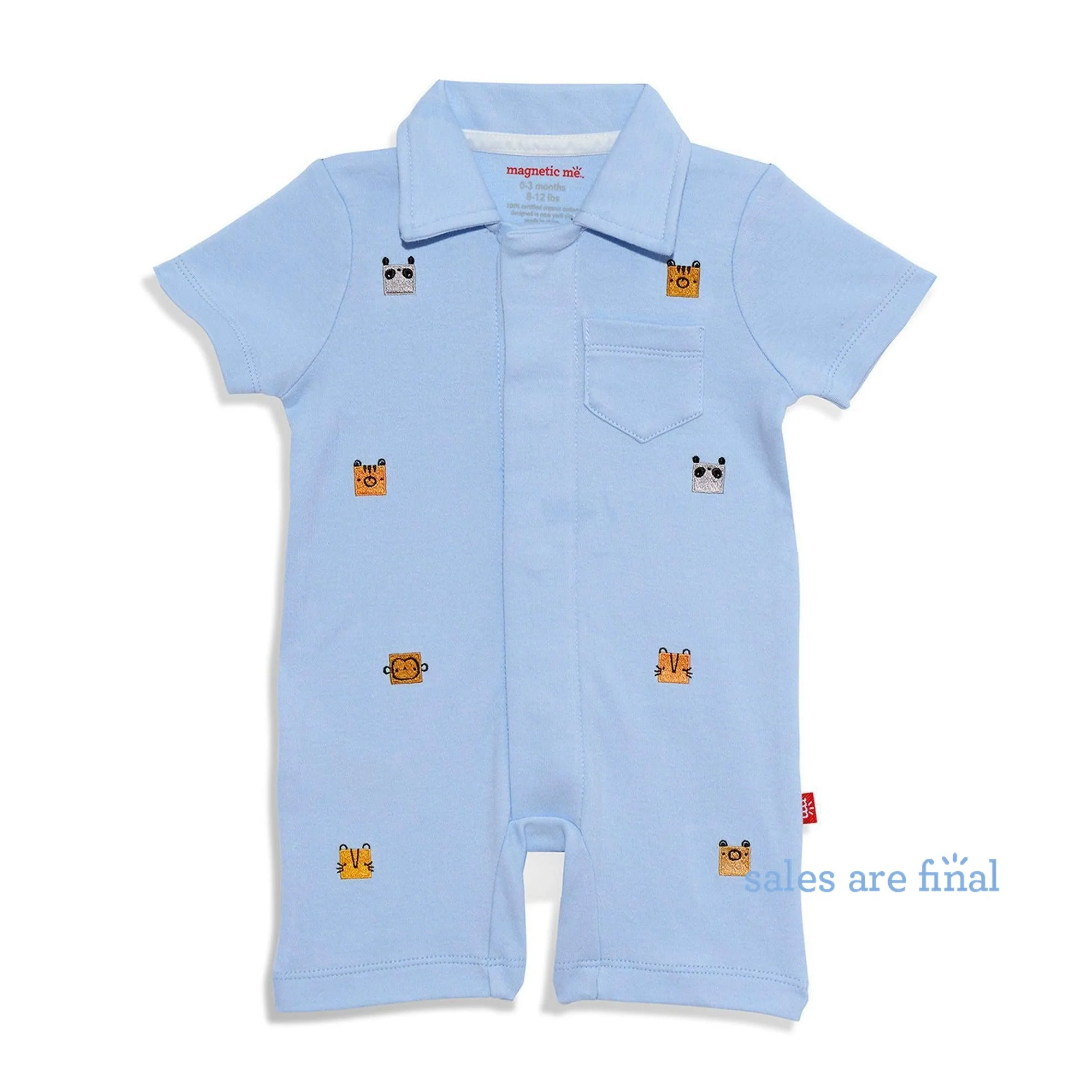 Block Head Org Polo Romper