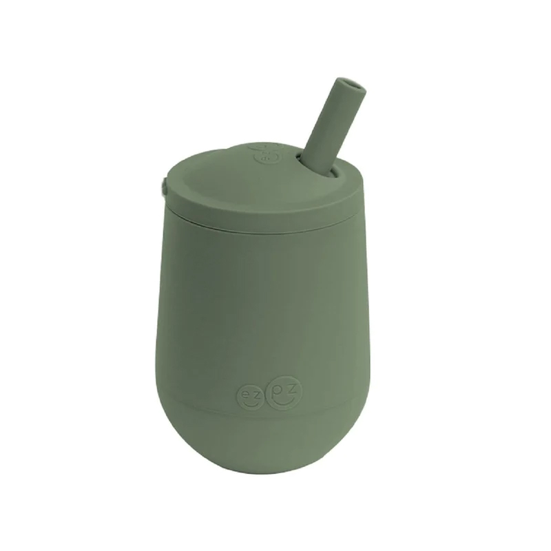 MINI CUP & STRAW - OLIVE