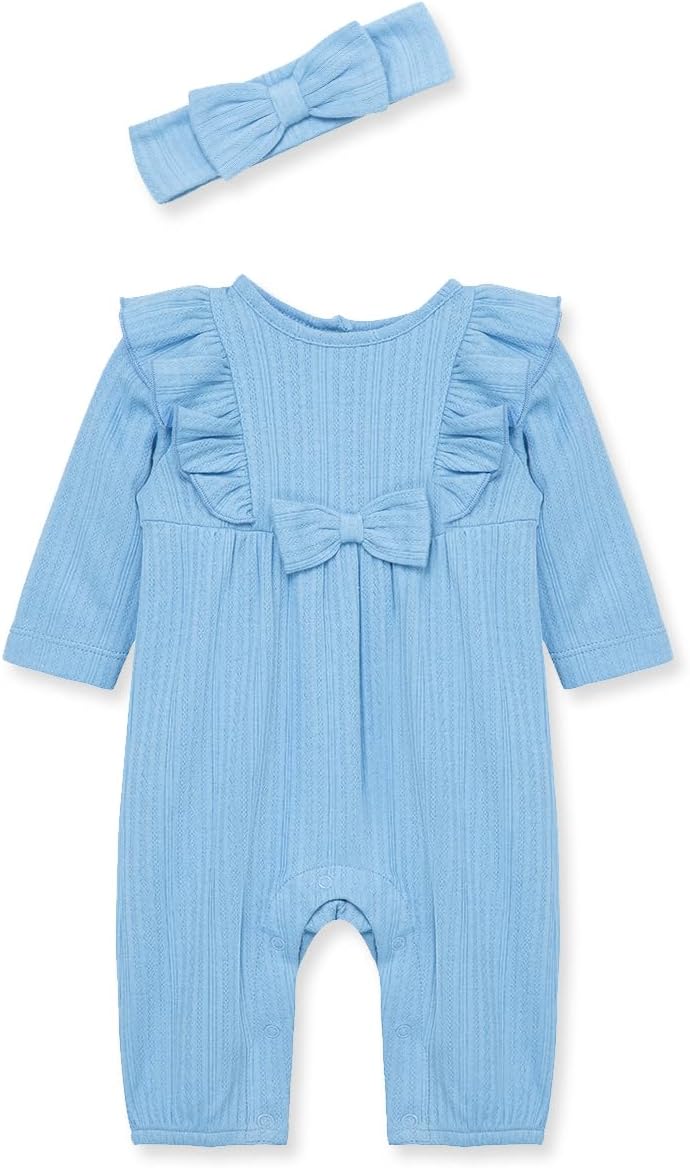 Blue Pointelle Jumpsuit