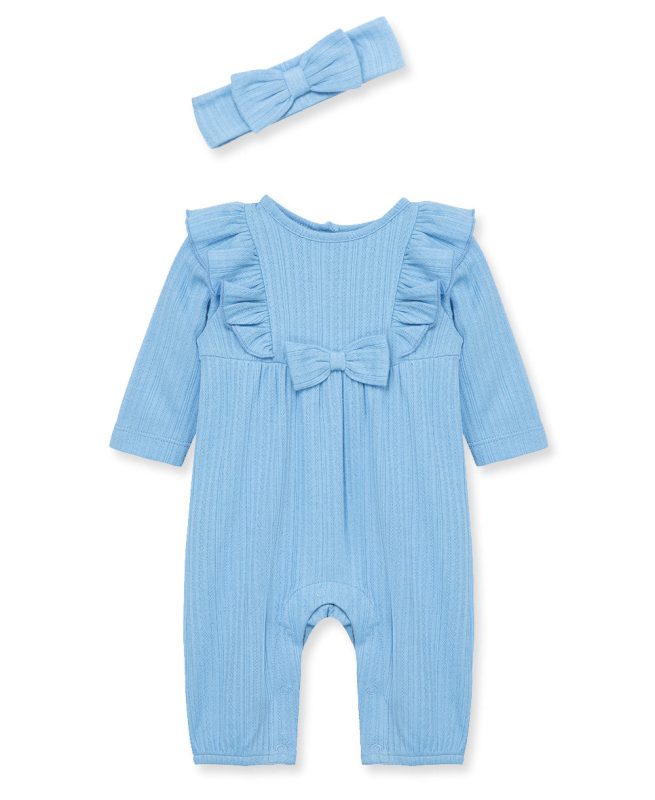 Blue Pointelle Jumpsuit