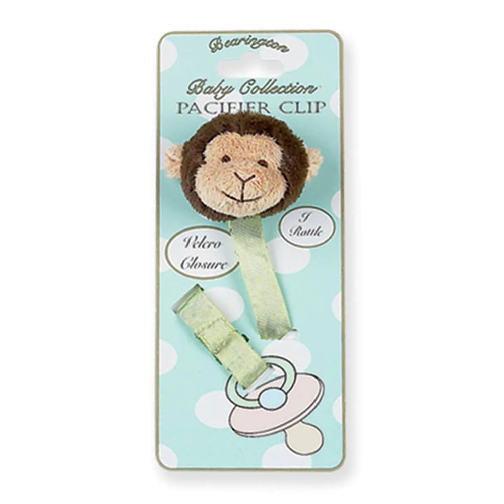 GIGGLES MONKEY PACIFIER CLIP