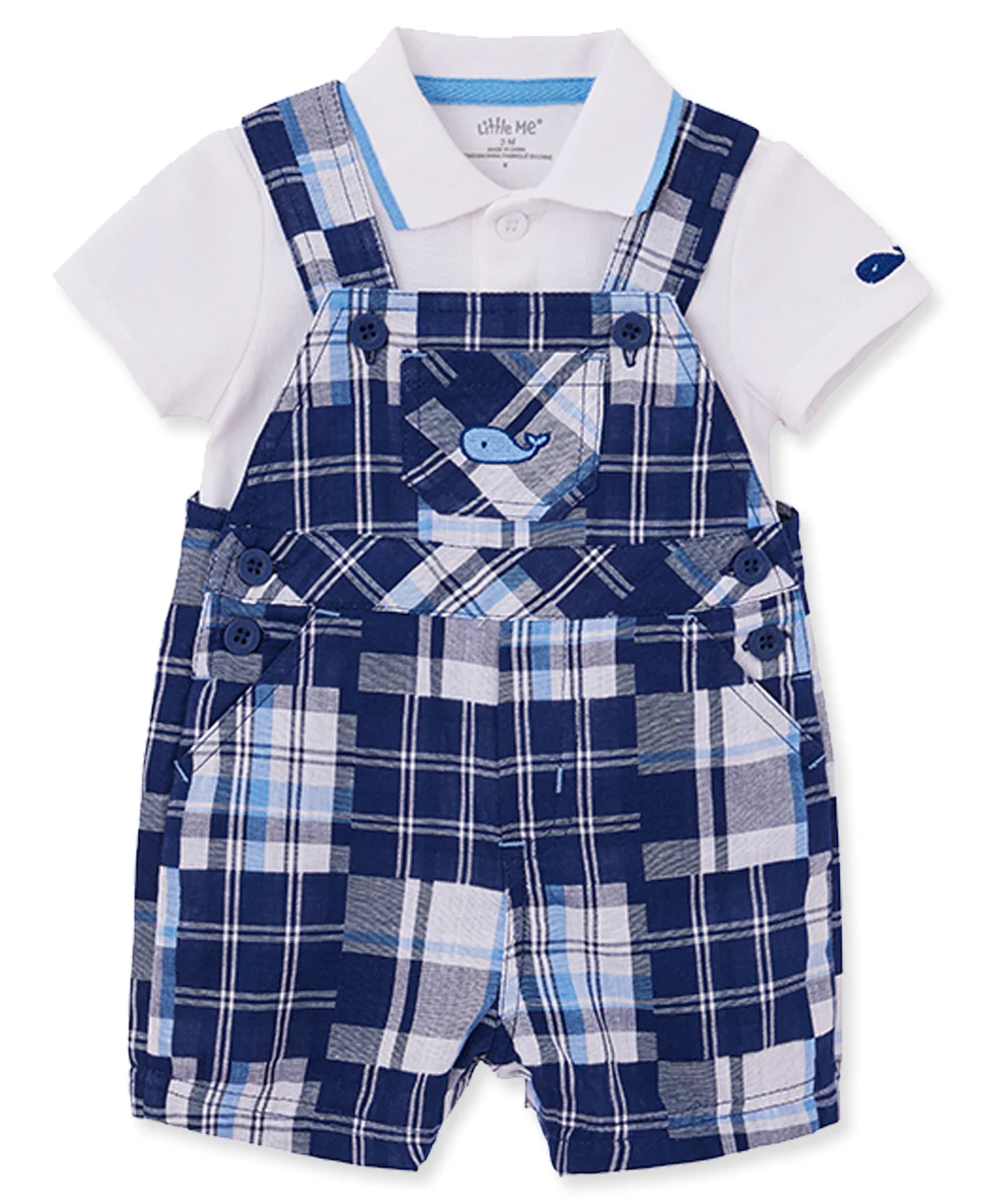 Patchwork Shortall Set Blue