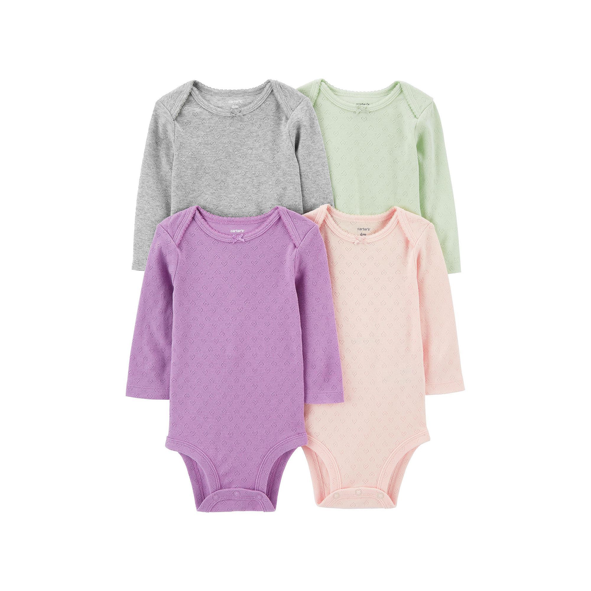 CARTERS 4PK LS ONESIES