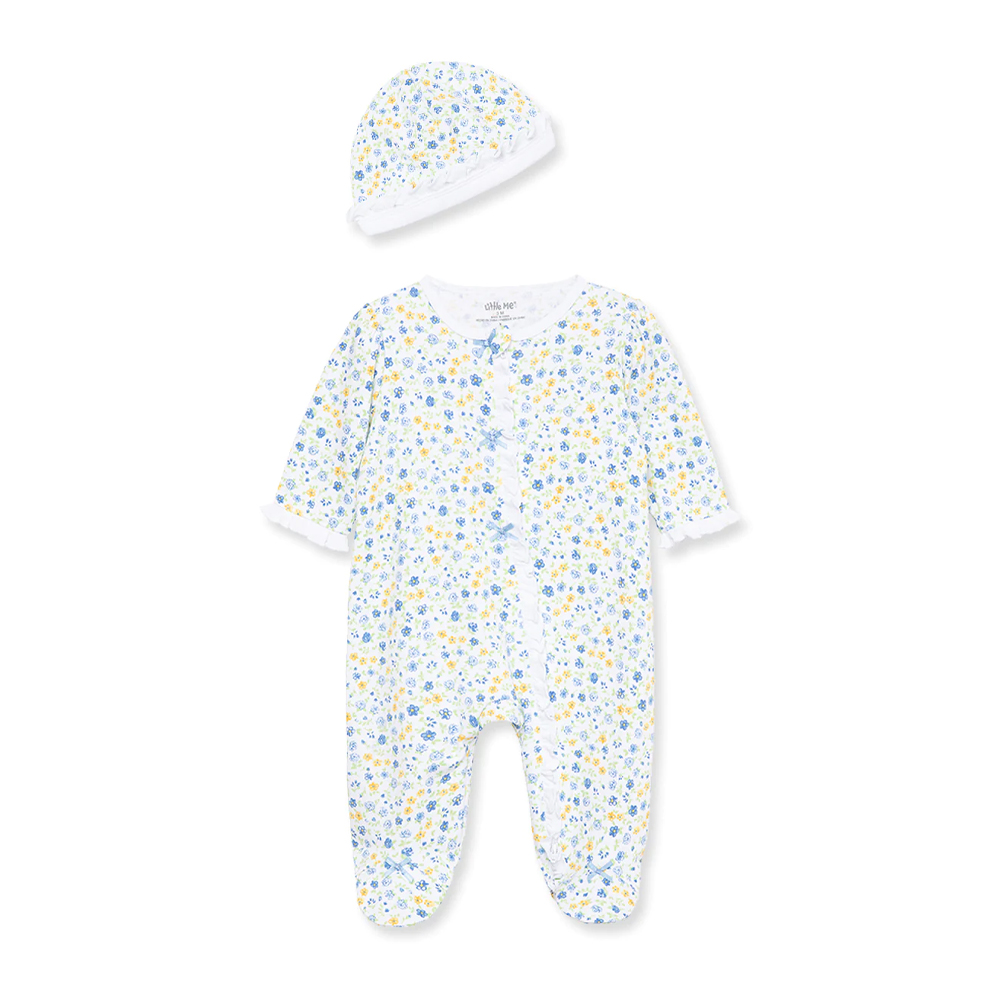 DAINTY BLOSSOMS FOOTIE / HAT