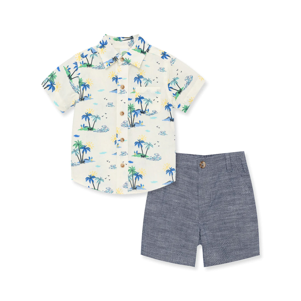 Tropical Woven Short Set