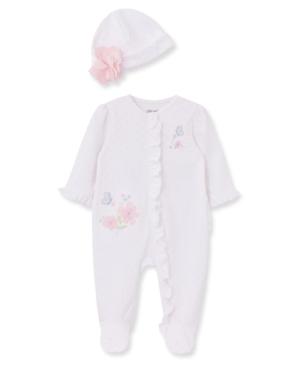Butterfly Footie-Hat White