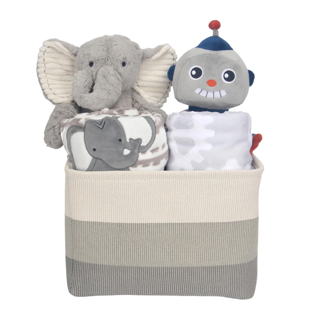 5 PC GIFT SET BASKET - NEUTRAL