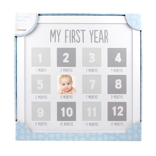 First Year Photo Frame Wht