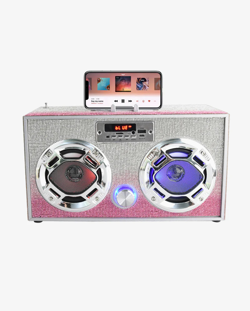 Pink Bling  Bluetooth Boombox
