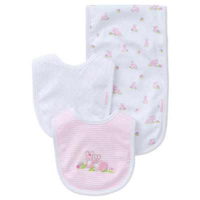 BABY BUNNIES BIB/BURP