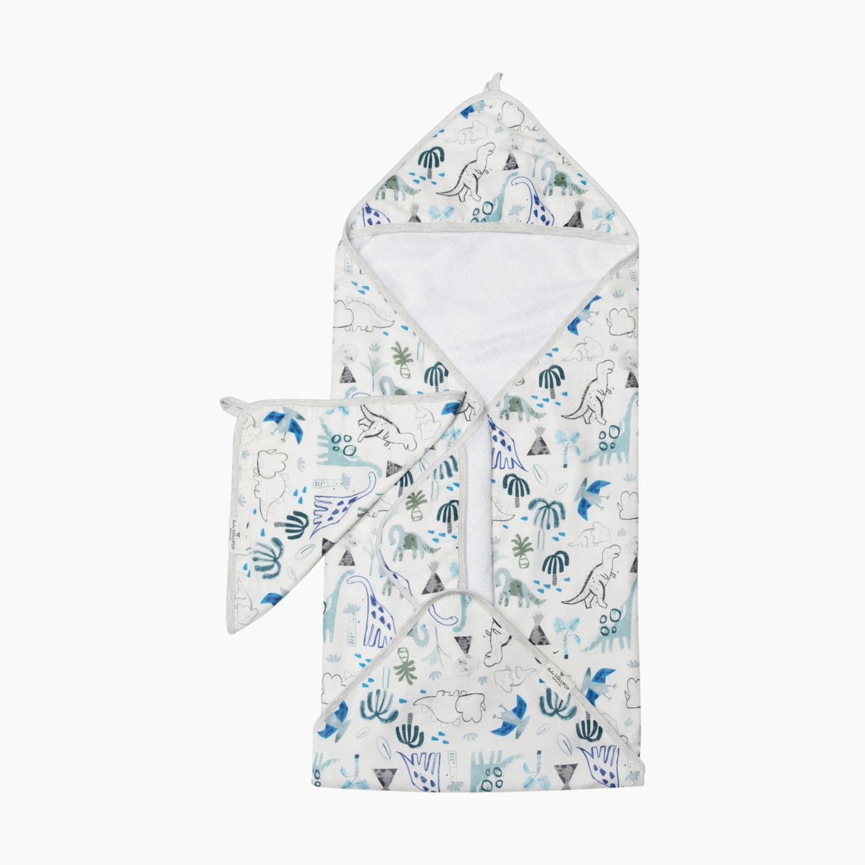 MUSLIN HOODED TOWEL DINOSAURS