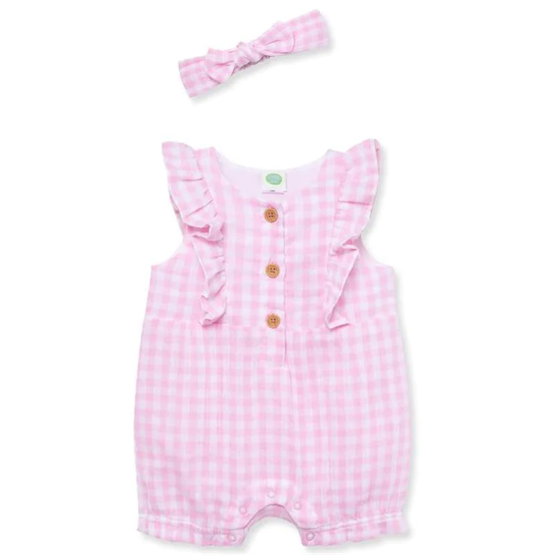Gingham Romper-HB