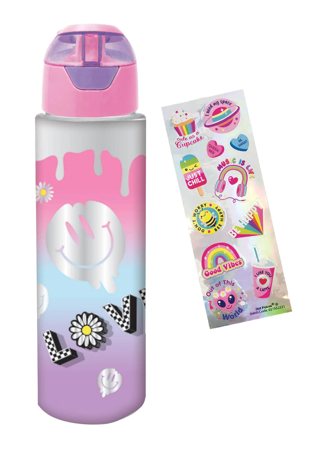 H2O Bottle & Sticker, Cool Vibes