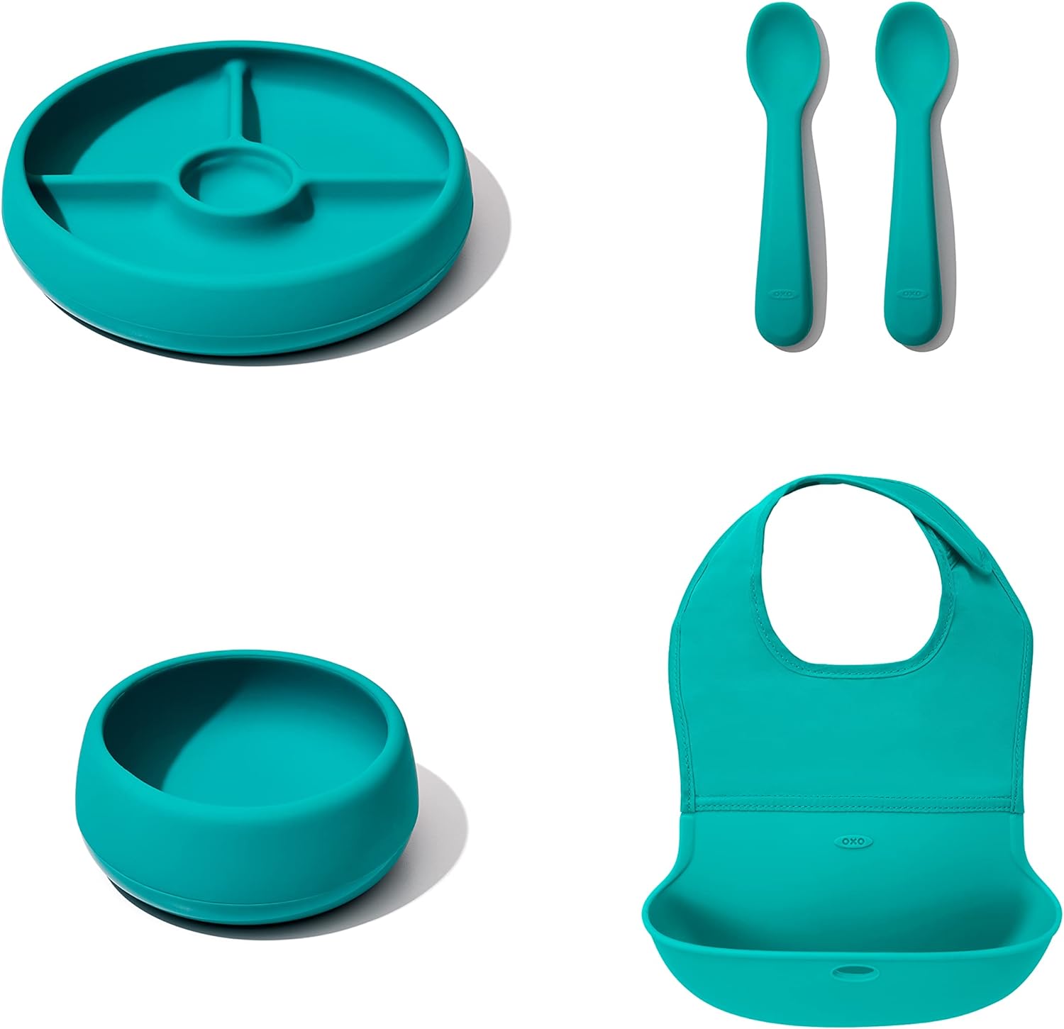 SILICONE FEEDING GIFT SET TEAL