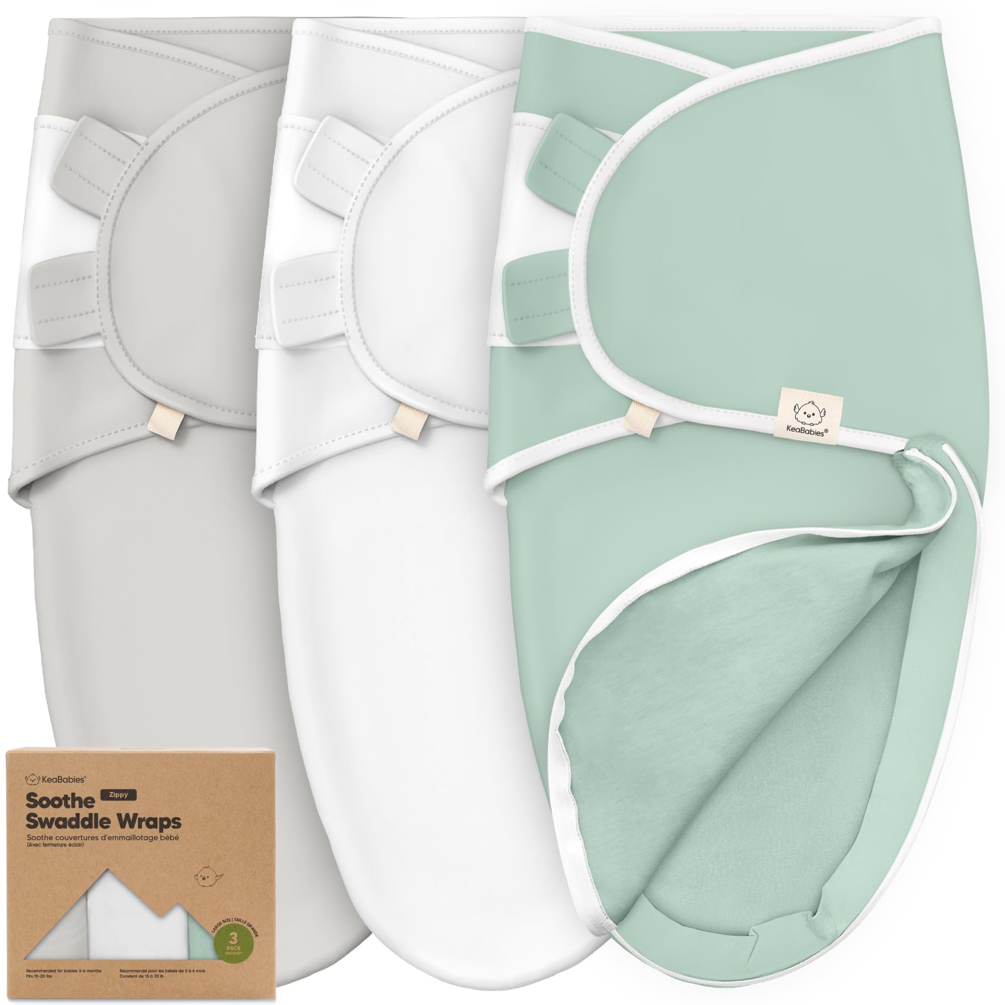 Sage 3pk Swaddle Wrap