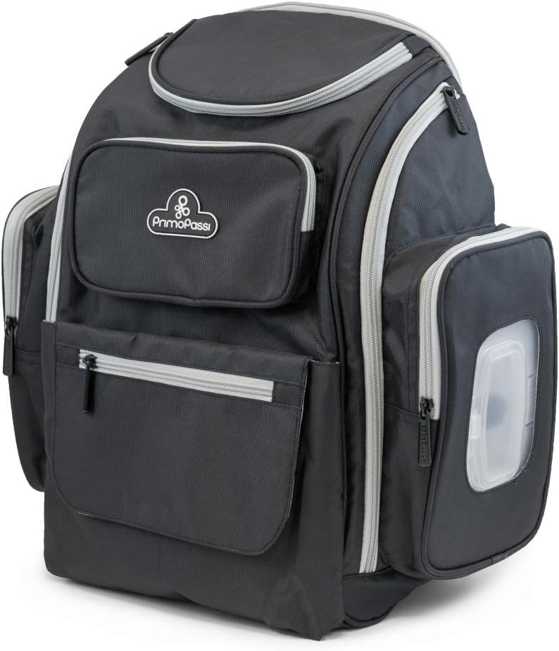 Grey Backpack Diaper Bag
