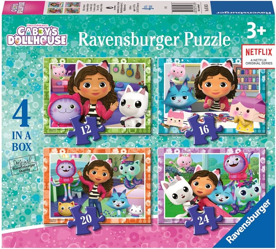 Gabby's 4pk Puzzles-Rope Handle