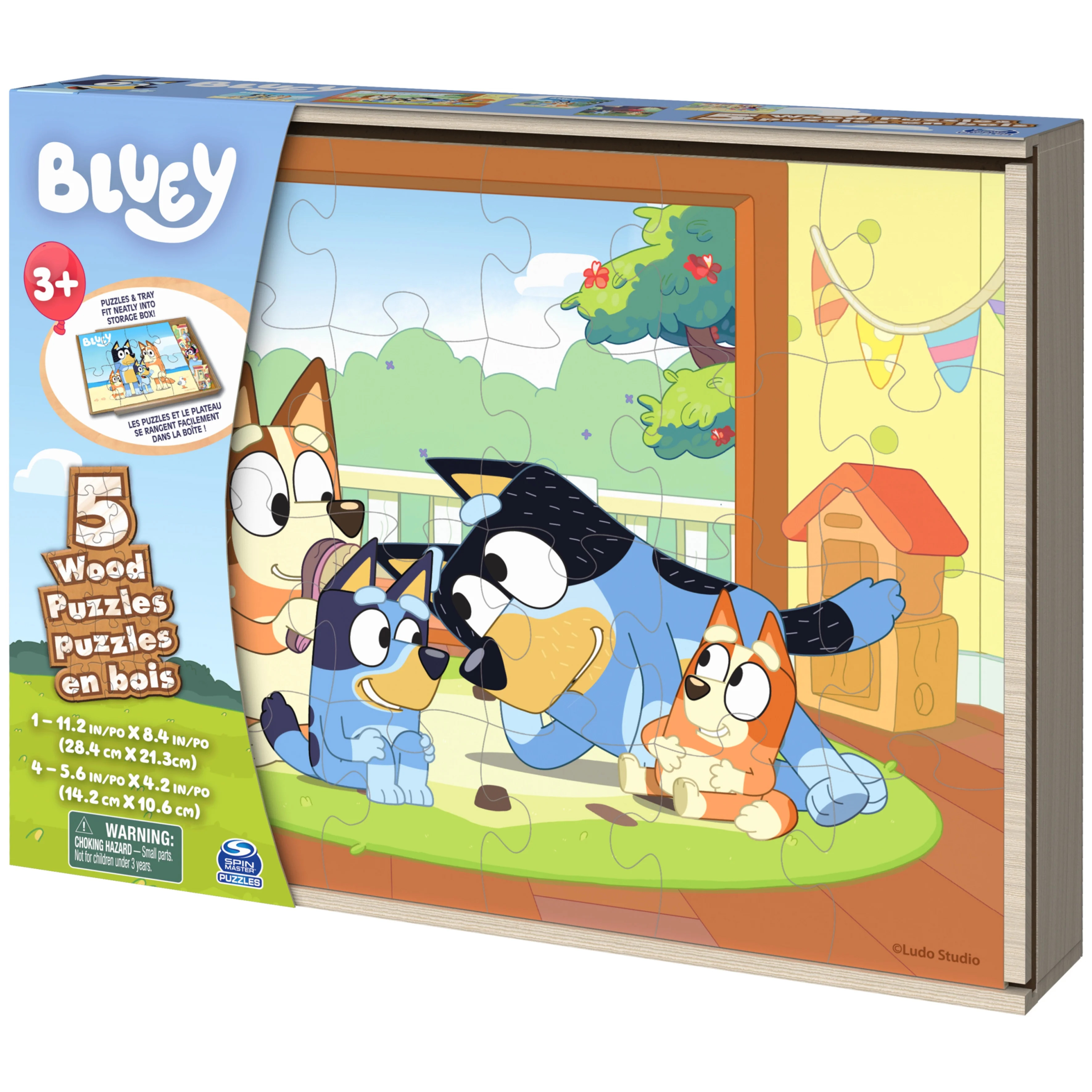 Bluey 5pk Wood Puzzle