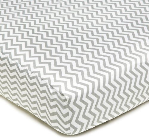 Grey Wave Crib Sheet
