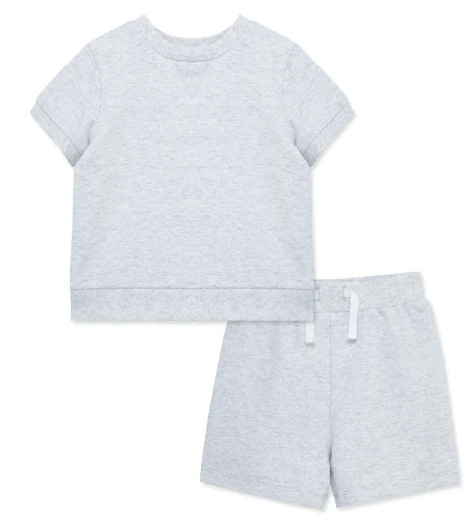 Grey 2Pc Short Set-Grey