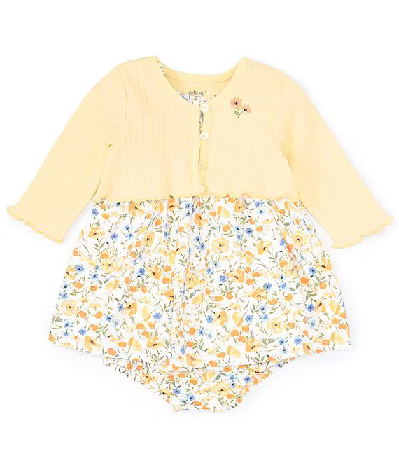 Garden Knit Dress Set-Yellow