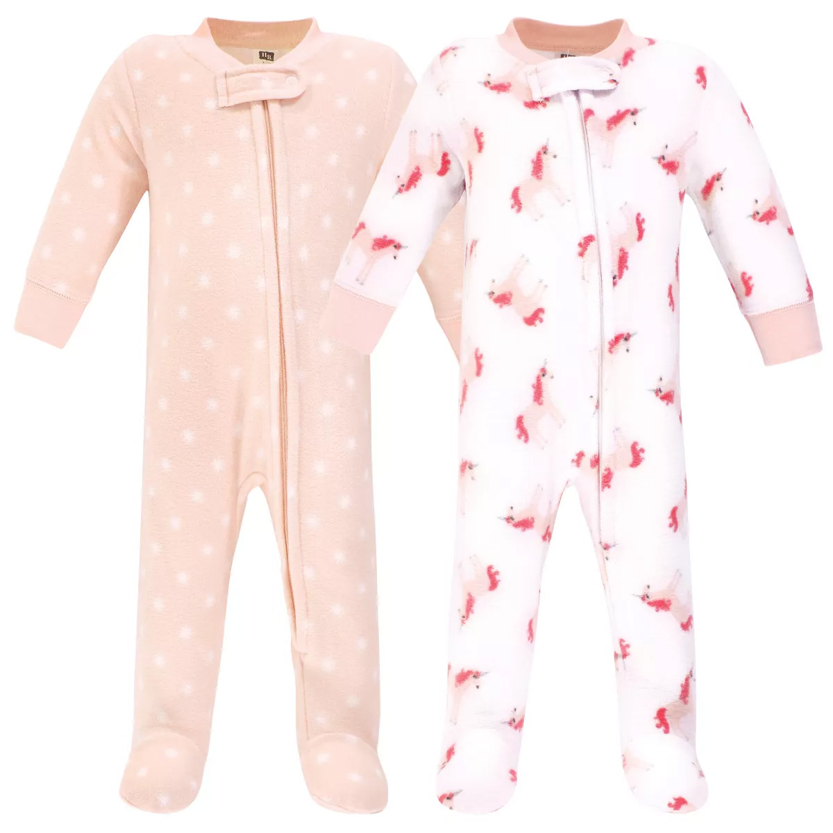 Unicorn 2Pk Zip Front-Pink