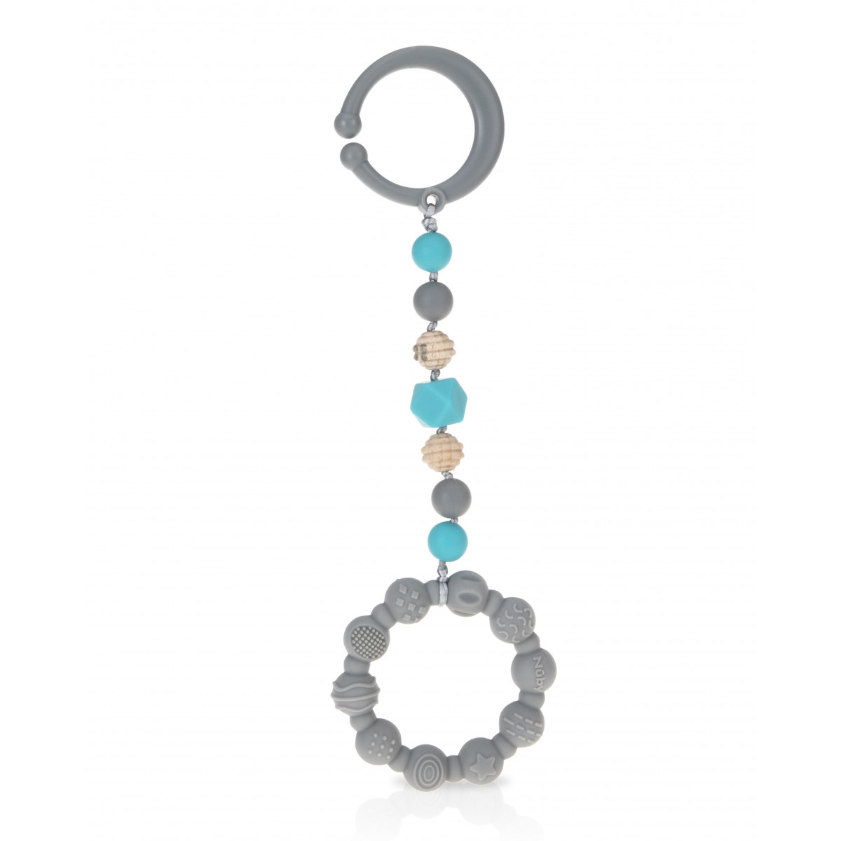 SIL TTH RING-STRNG & CLP GRAY
