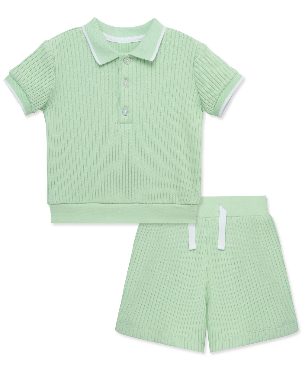 Green 2Pc Short Set-Green